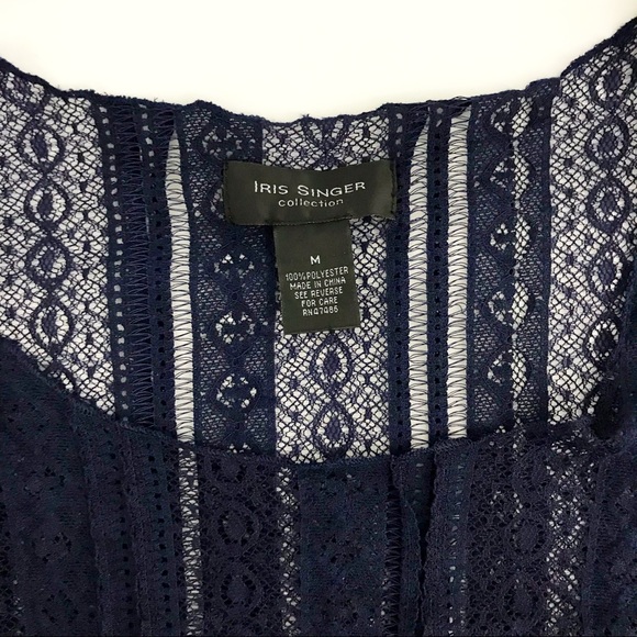 IRIS SINGER Collection Lace L/S Blouse CUTE FIT - Picture 5 of 5